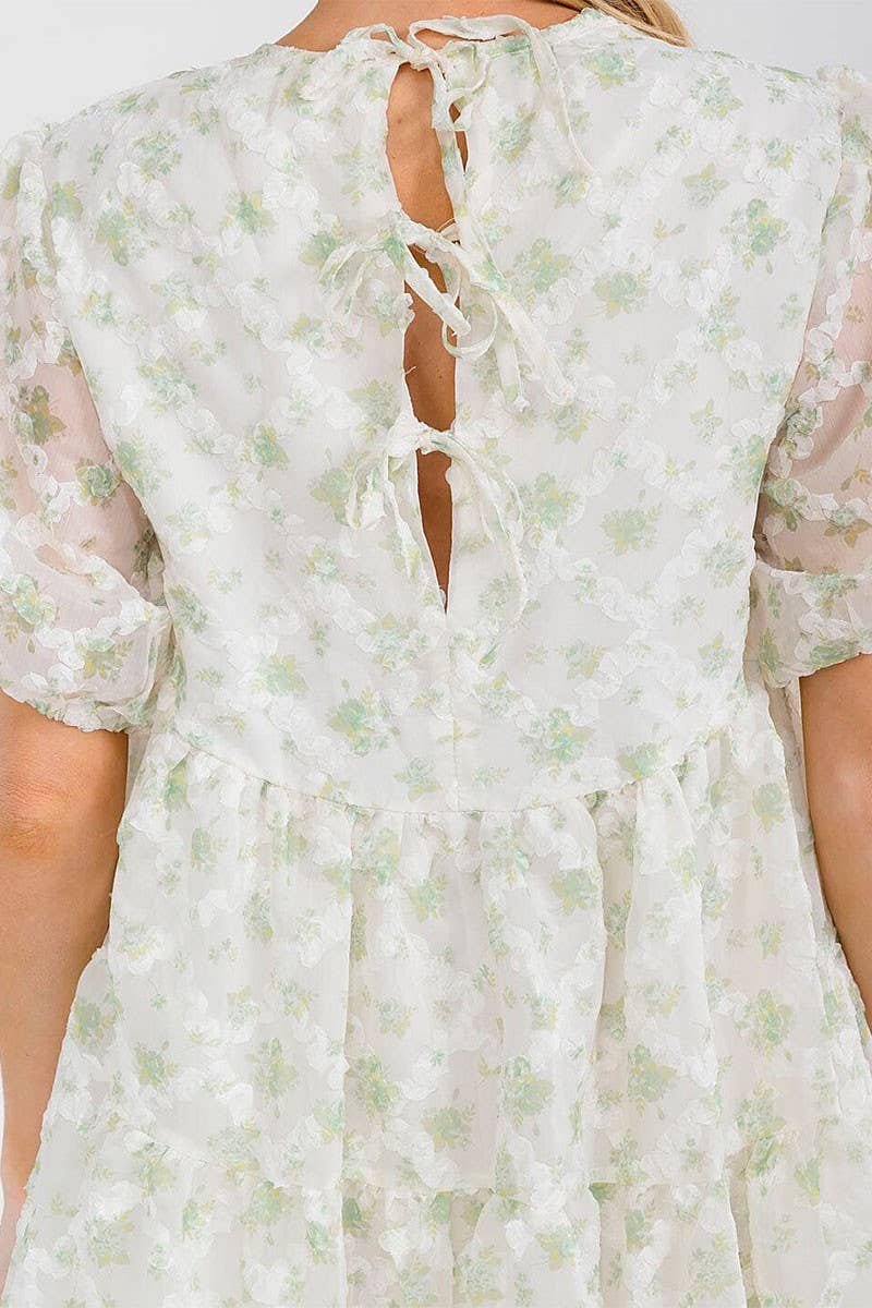 ORANGE FLORAL MIDI DRESS