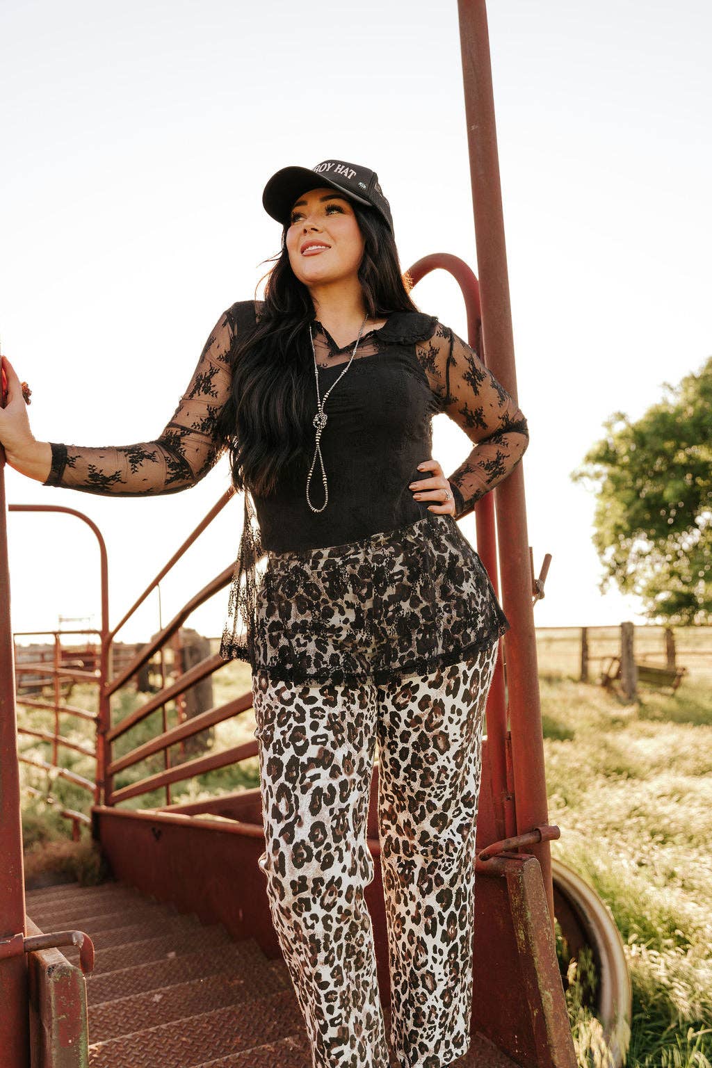 Black Collar Lace Top