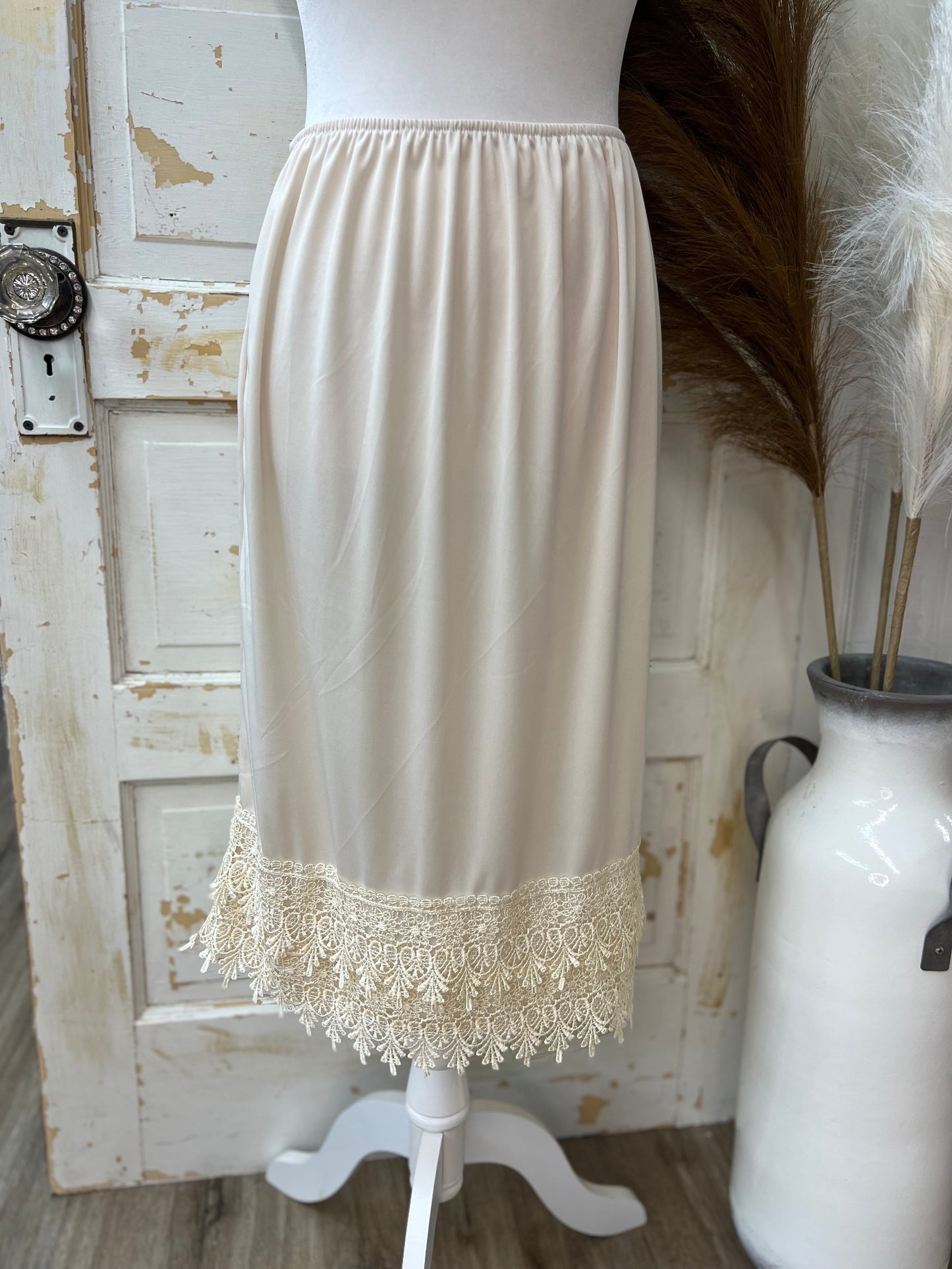 Girls Skirt Extenders with Lace Trim | Handmade Half Slip for Modesty