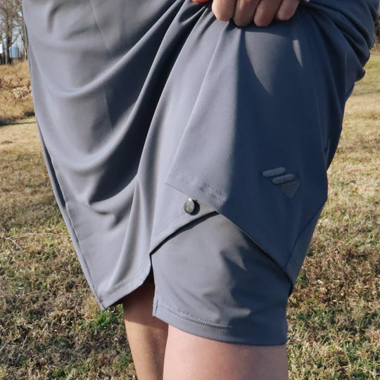 Modest Athletic Skirt with Shorts - Black Activewear Skirt