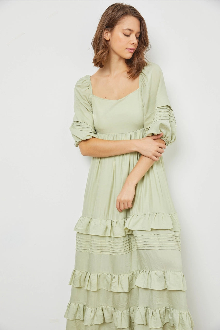 Maxi Dress with Pintucks