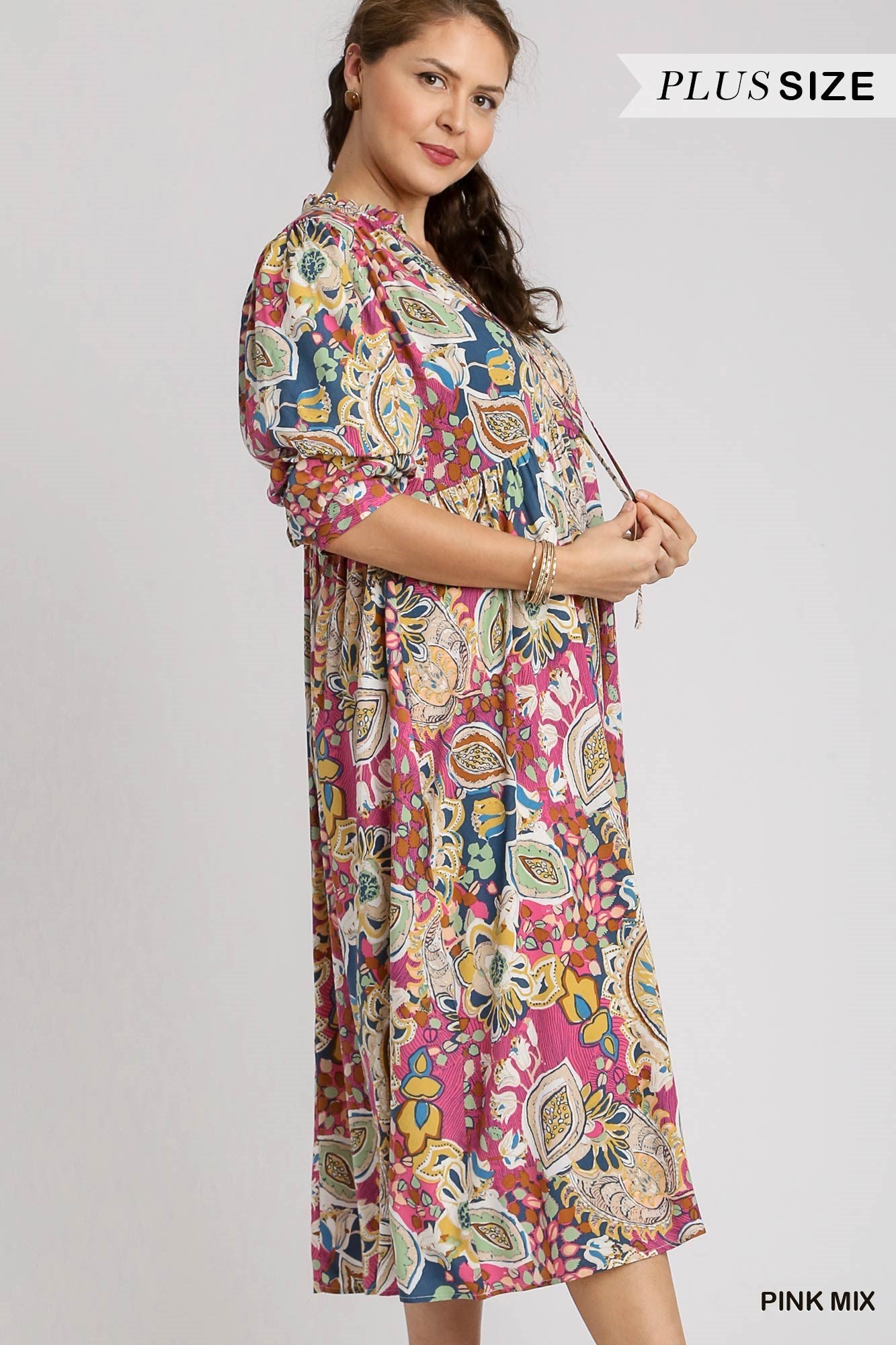 Paisley Midi Dress (PLUS)