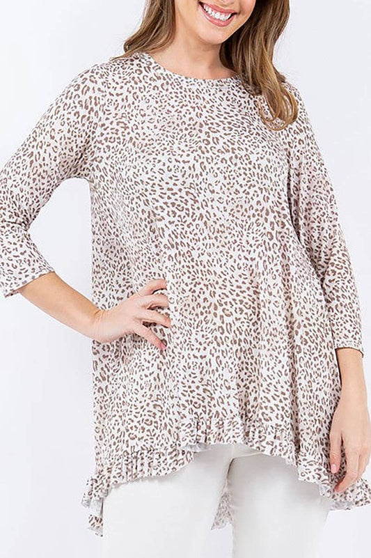 Leopard Hi-Lo Tunic (Curvy)