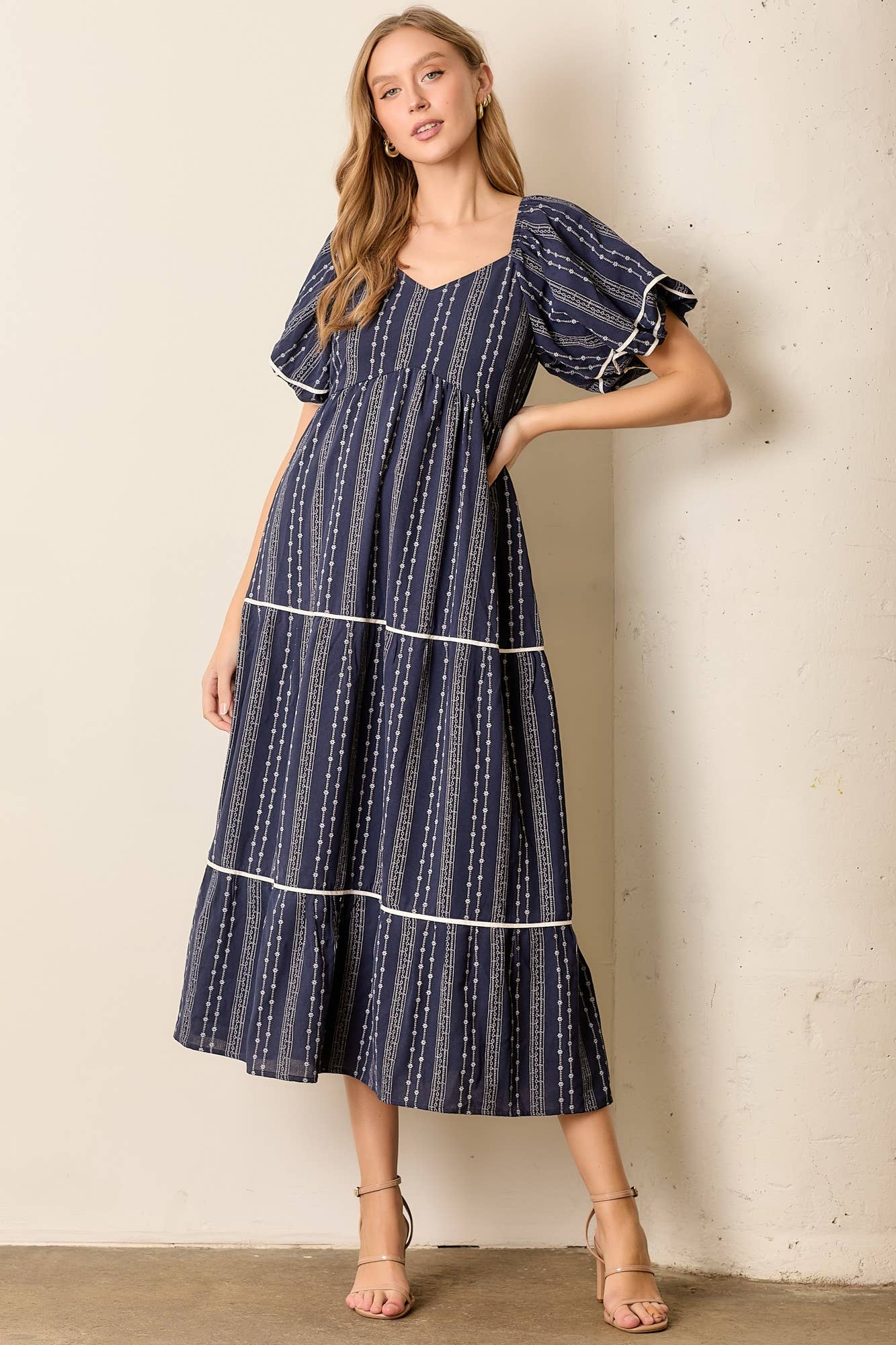 maxi dress navy stripe (Curvy) 2XL / NAVY/IVORY Shop Free With SHREE Binding:Hardback Adjustable straps provide a Steakhouse Wedge Salad with