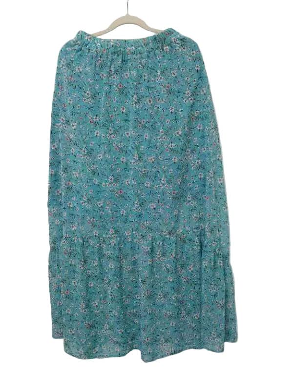 Turquoise Blue Flower Skirt
