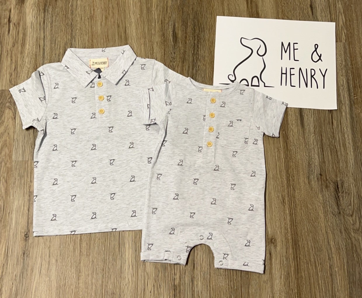 Dog Print Baby Boy Romper - 100% Organic Cotton Toddler One Piece Outfit