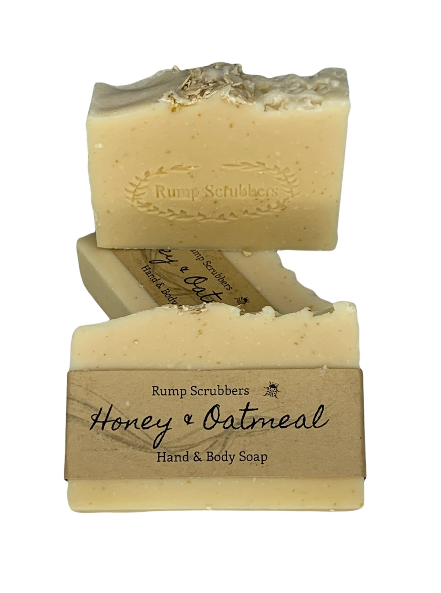 Unscented Honey & Oatmeal Goat Milk Soap Bar for Sensitive Skin - Handcrafted Natural Cleansing