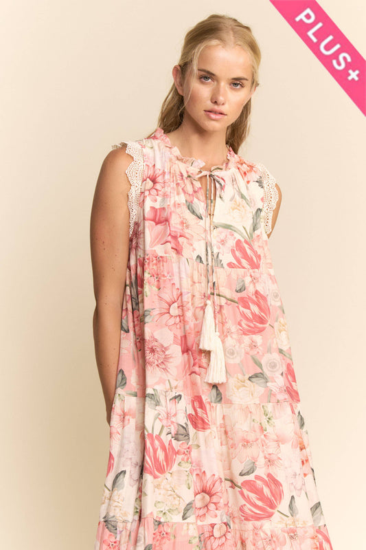 Pretty in Pink Maxi Dress (Curvy)