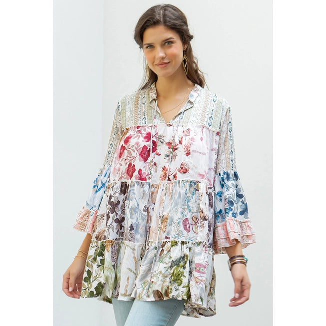 Phoebe Patchwork Top