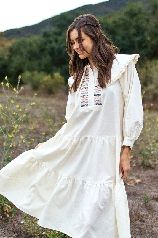 Emmie Oversized Collar Dress