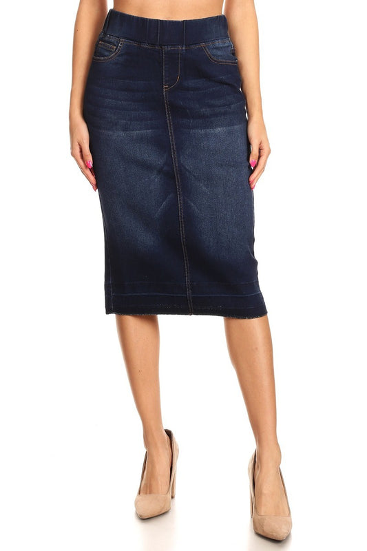 Dk Indigo Denim Skirt