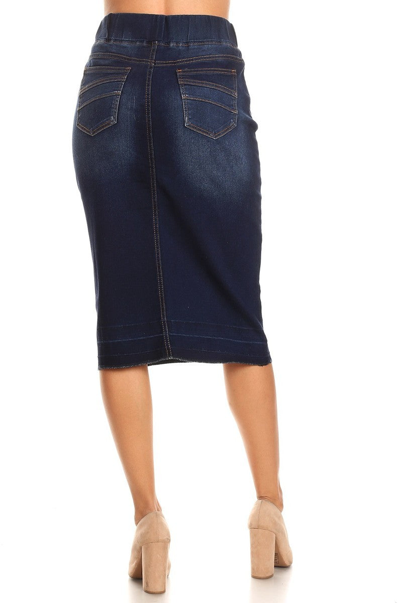 Dk Indigo Denim Skirt