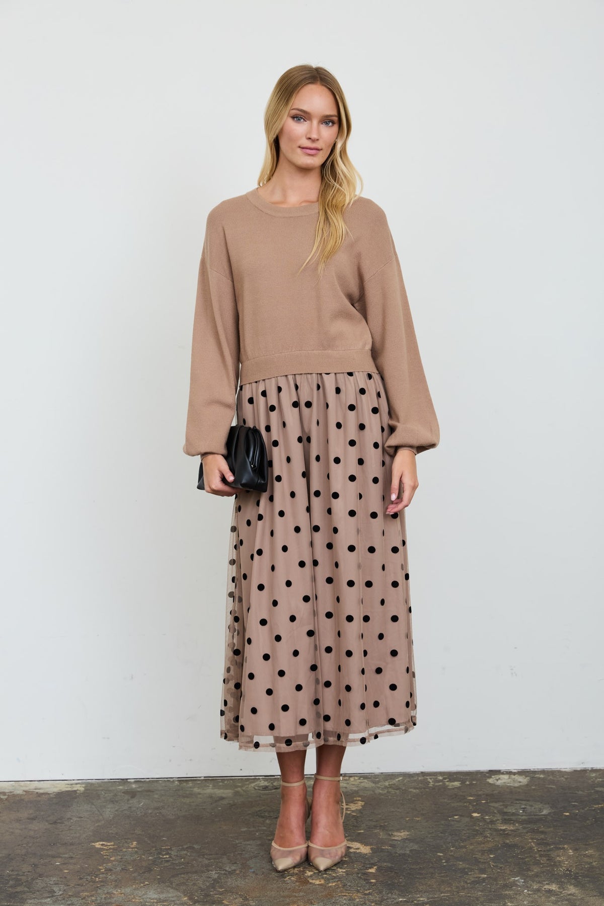 Polka Dot Midi Dress