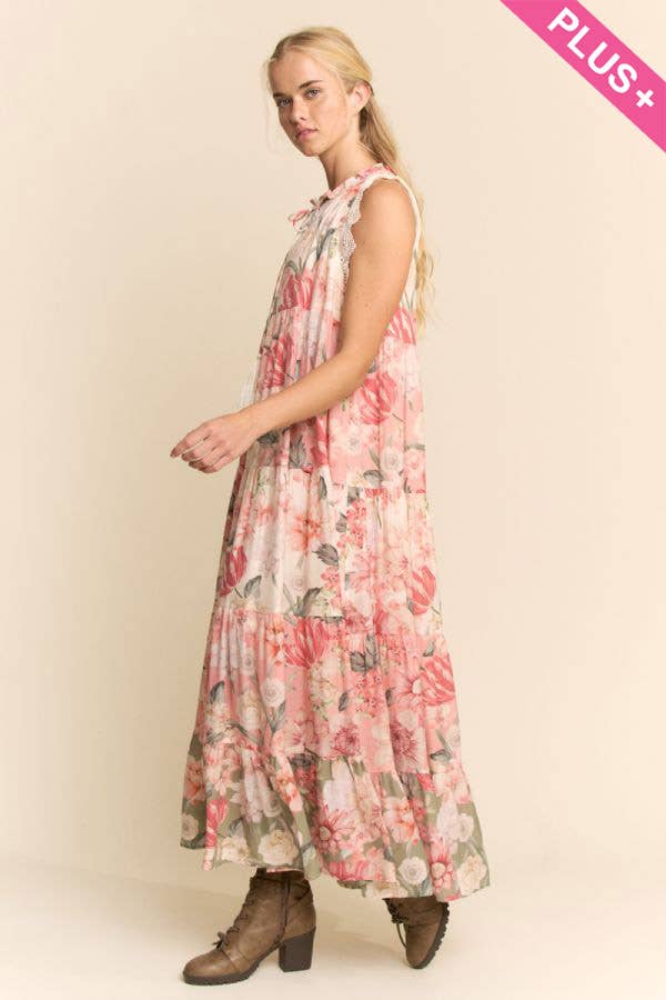 Pretty in Pink Maxi Dress (Curvy)