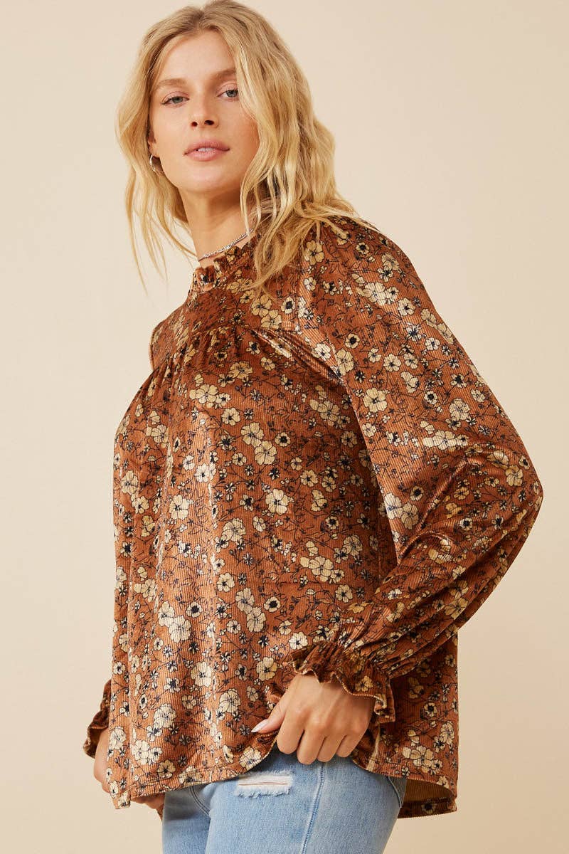 Romantic Boho Floral Top (Curvy)