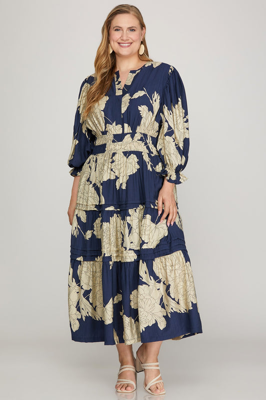 Navy Floral (Curvy)