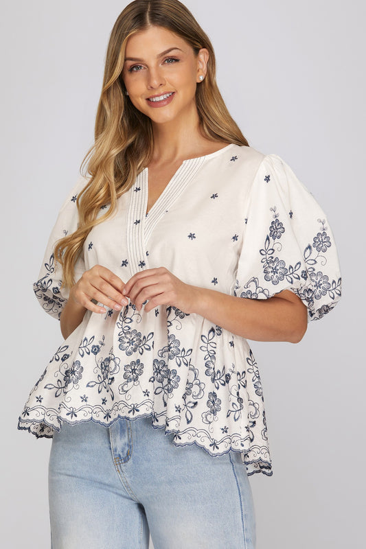 Floral Peplum Top