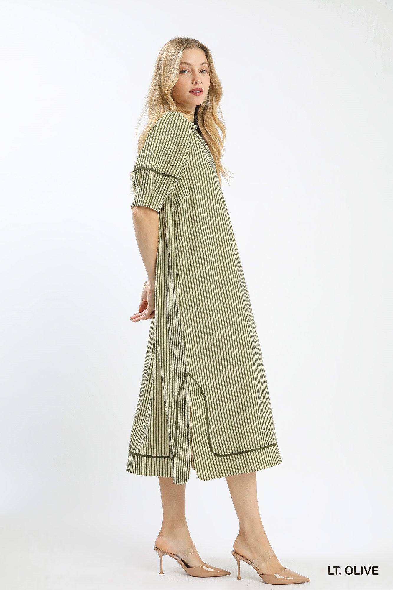 Simply Southern Olive Striped Dress