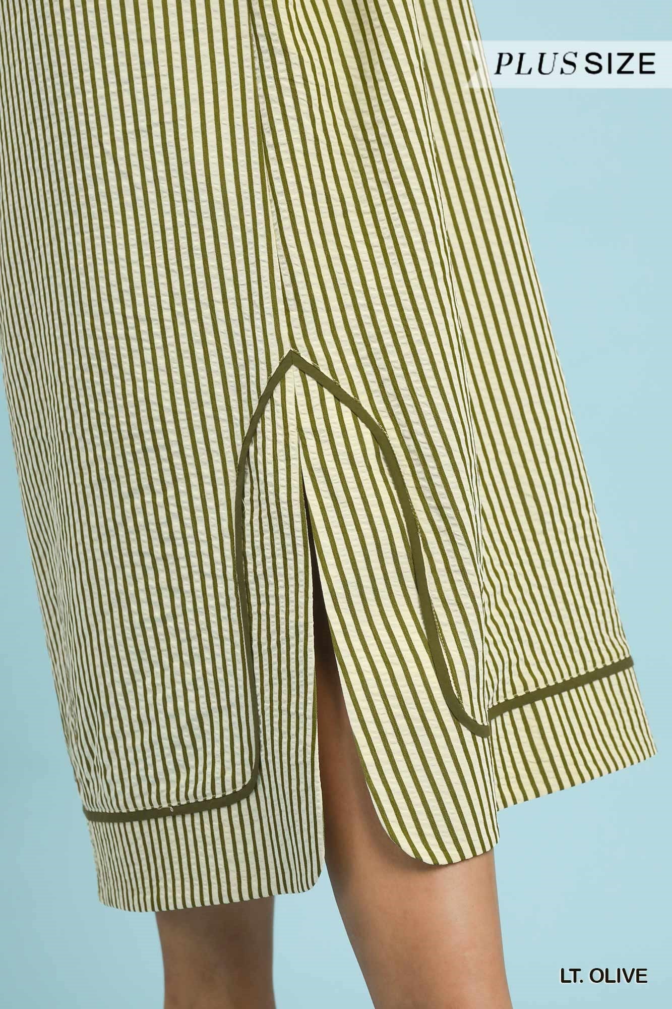 Simply Southern Olive Striped Dress (Curvy)