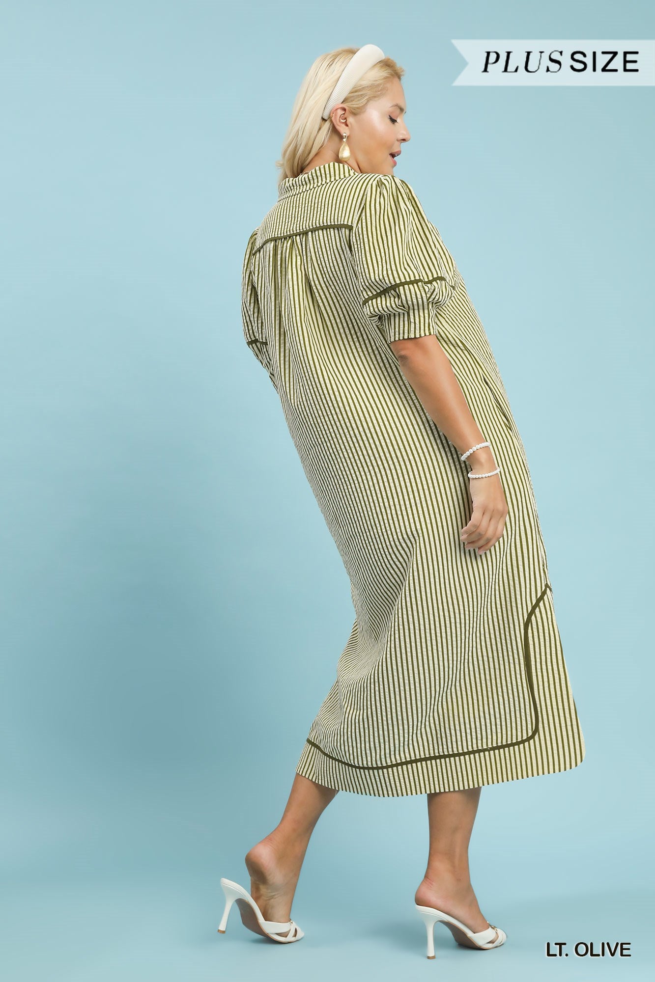 Simply Southern Olive Striped Dress (Curvy)
