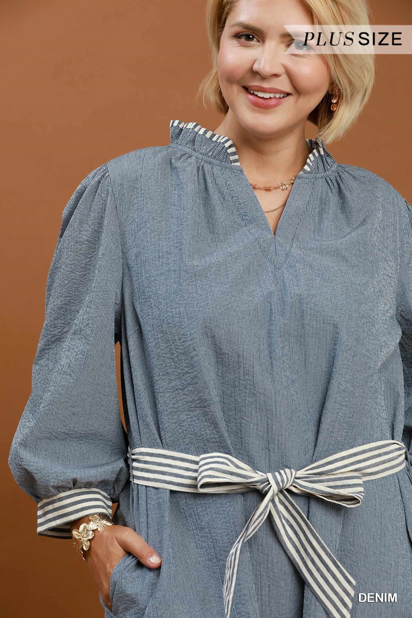 Carolina Chambray Dress (Curvy)