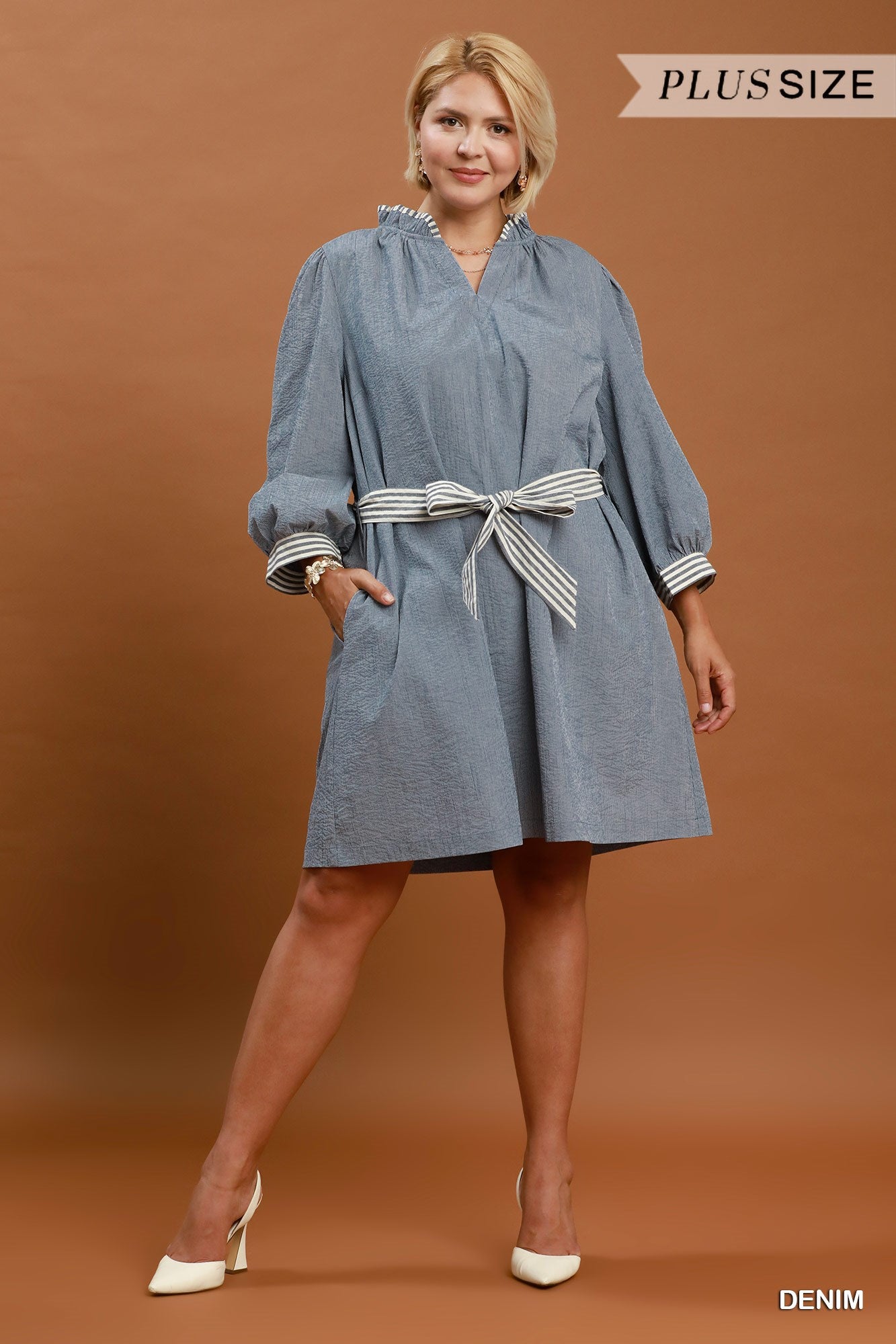 Carolina Chambray Dress (Curvy)