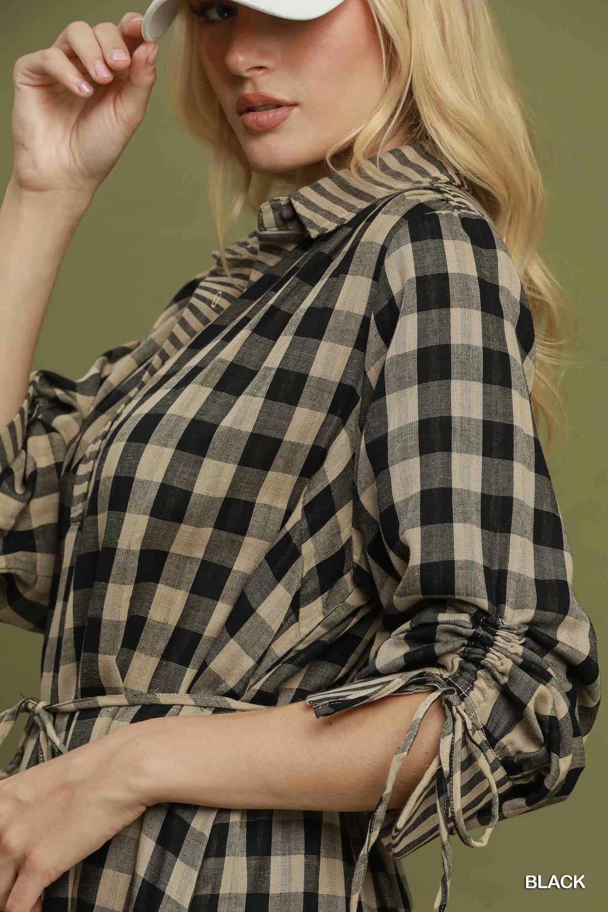 Plaid Dress in Black