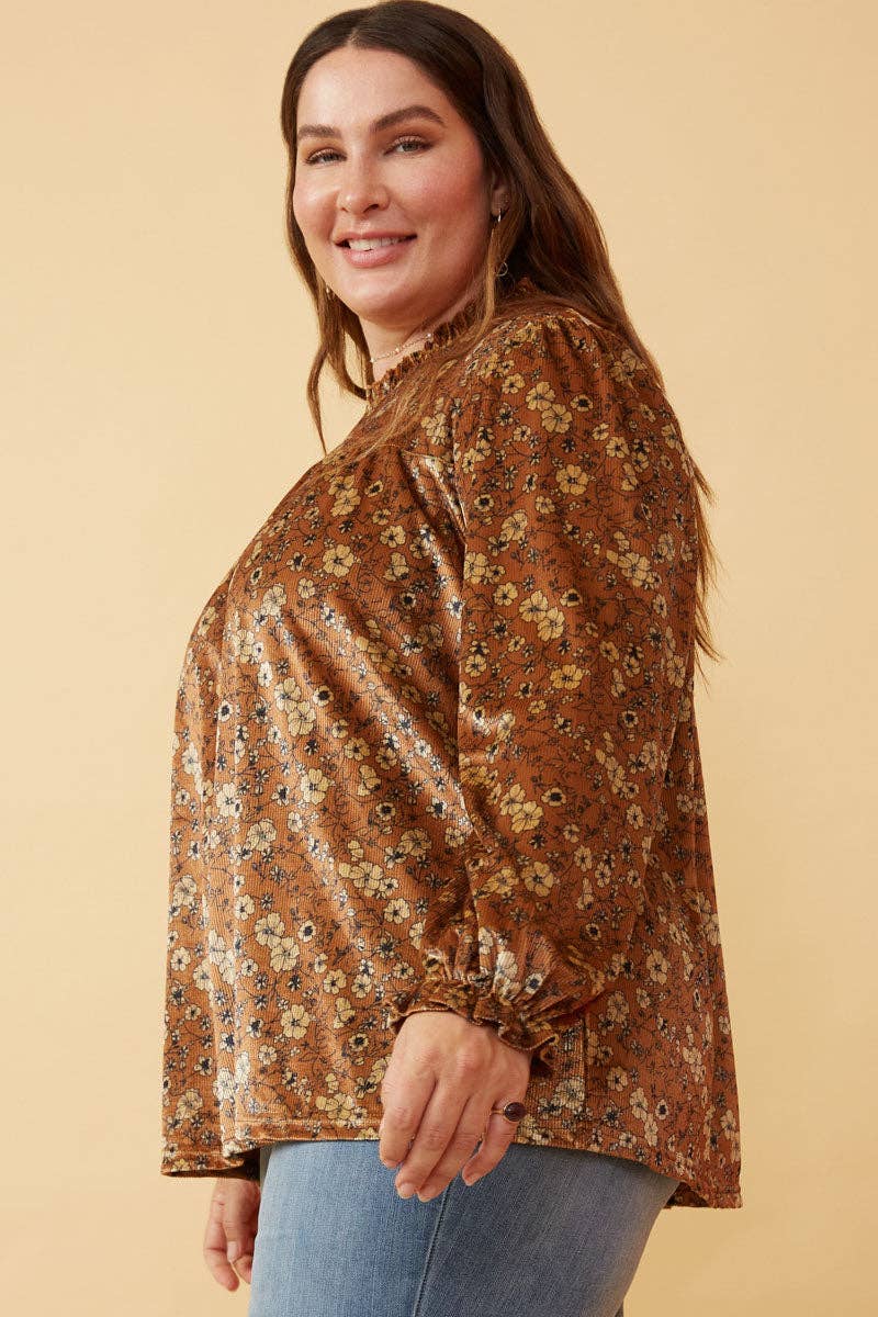 Romantic Boho Floral Top (Curvy)