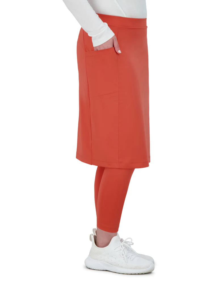 Modest Ankle-Length Skirted Leggings with Pocket | Sport & Swim