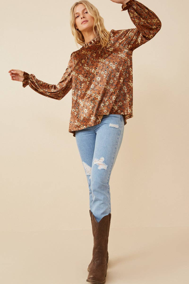 Romantic Boho Floral Top (Curvy)