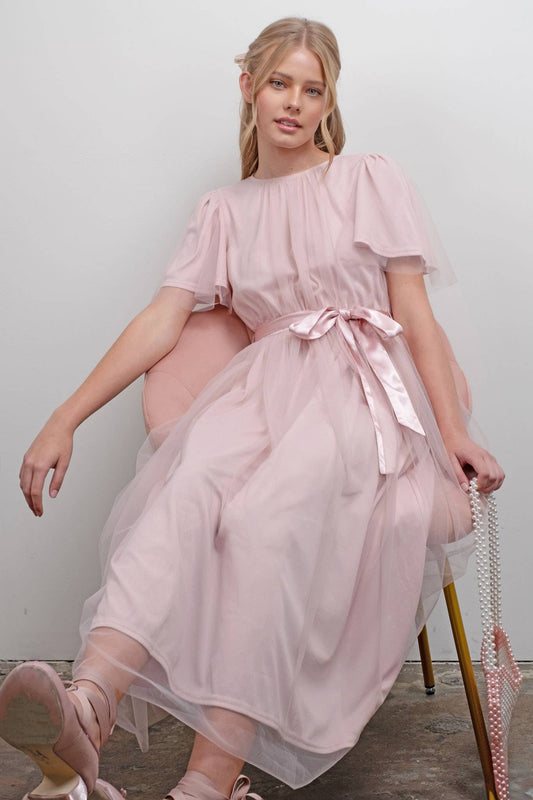 Pretty in Pink Midi Dress