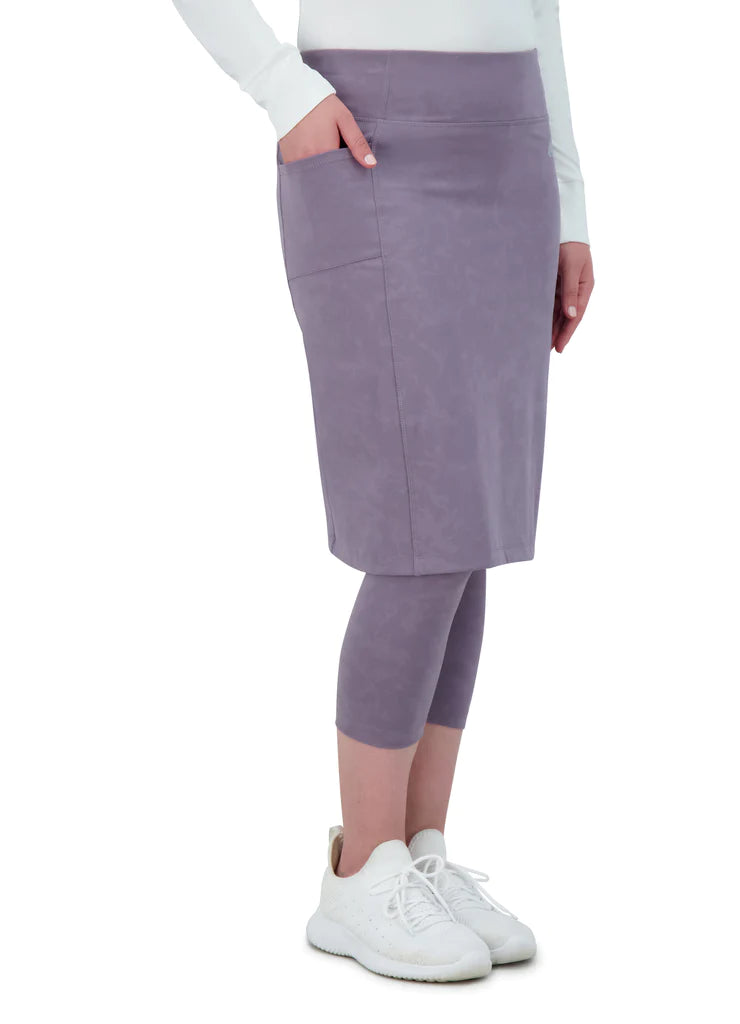 Sporty Modest Athletic Skirt with Attached 3/4 Leggings - Quick-Dry Snoga