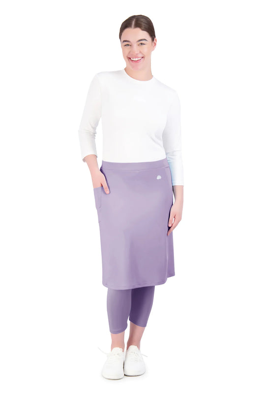 Fit Snoga: 24" Modest Swim & Sport Skirt with Attached 3/4 Leggings