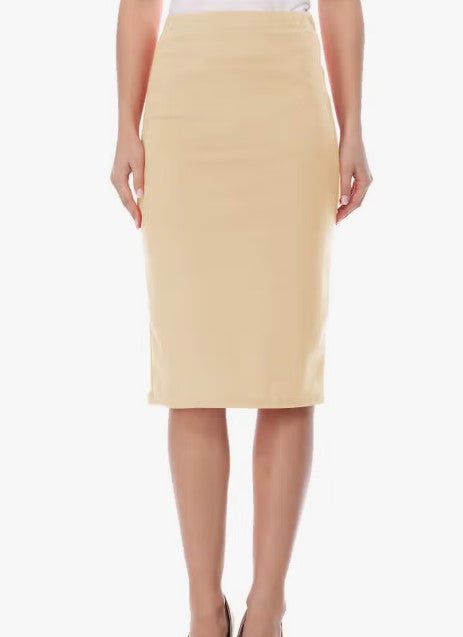 Solid Midi Skirt