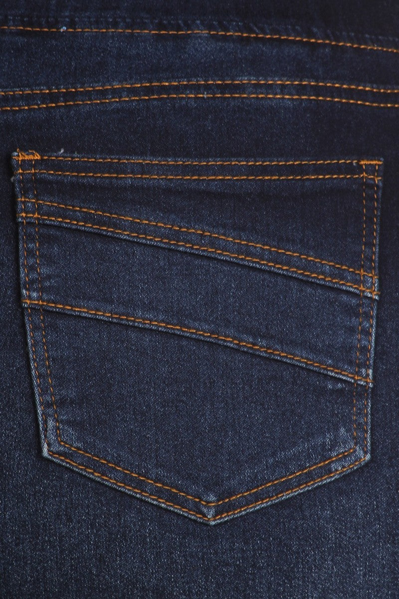 Dk Indigo Denim Skirt (Curvy)