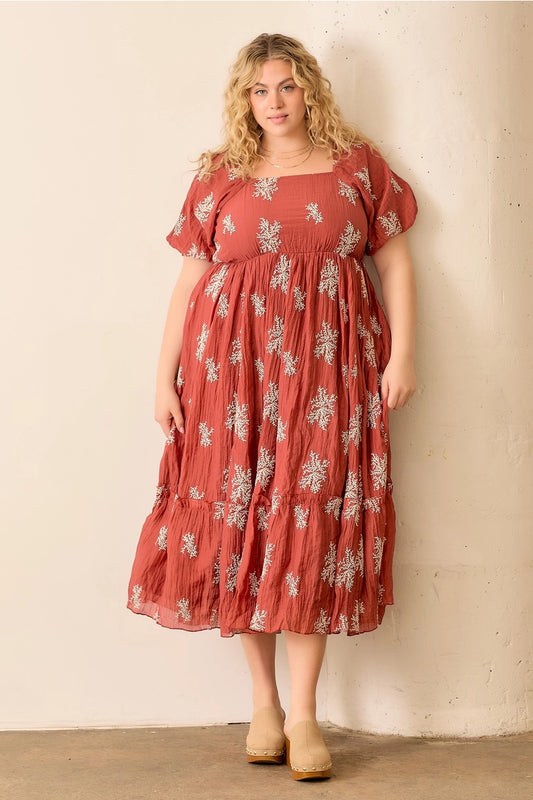 Floral Embroidered Maxi Dress