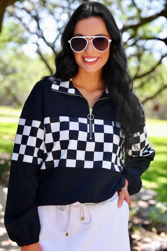 End Zone Checkered Pullover