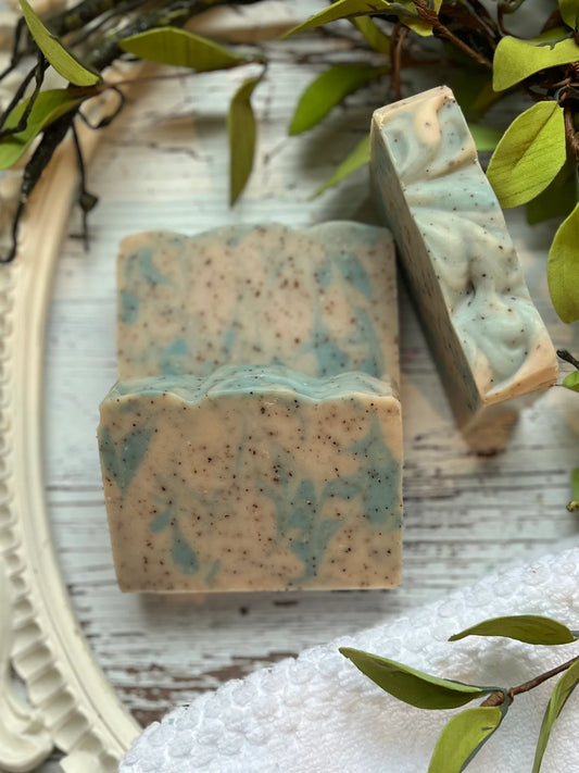 Tobacco Vanille Handmade Goat Milk Soap | Luxury Artisan Bar with Shea Butter & Tussah Silk (4.5 oz)