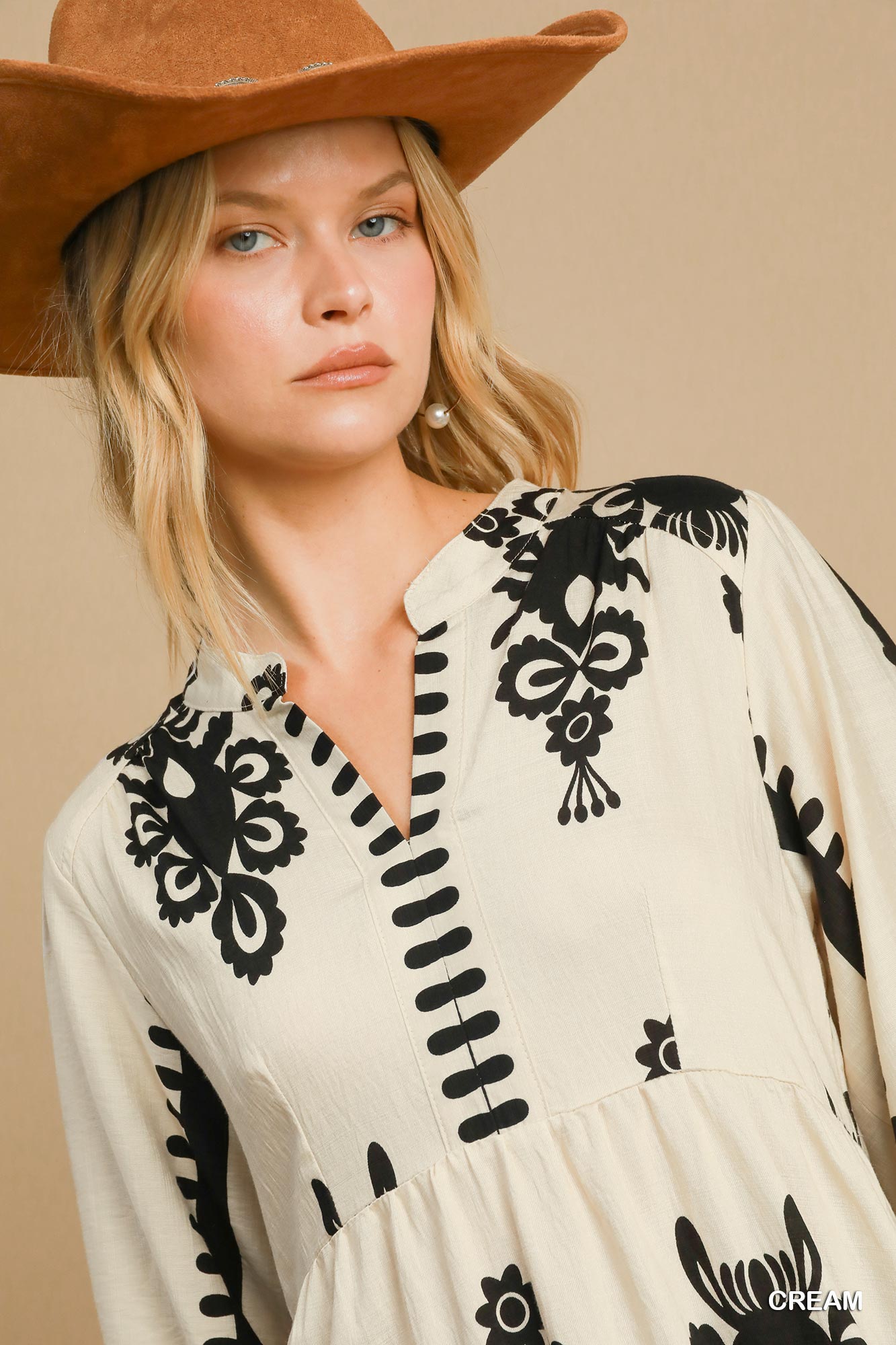 Vibrant Two-Tone Abstract Print Halter Dress | Viscose Blend Midi