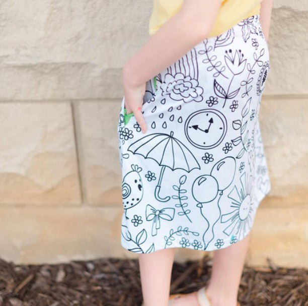 Girls' Modest Athletic Skirt with Built-in Shorts