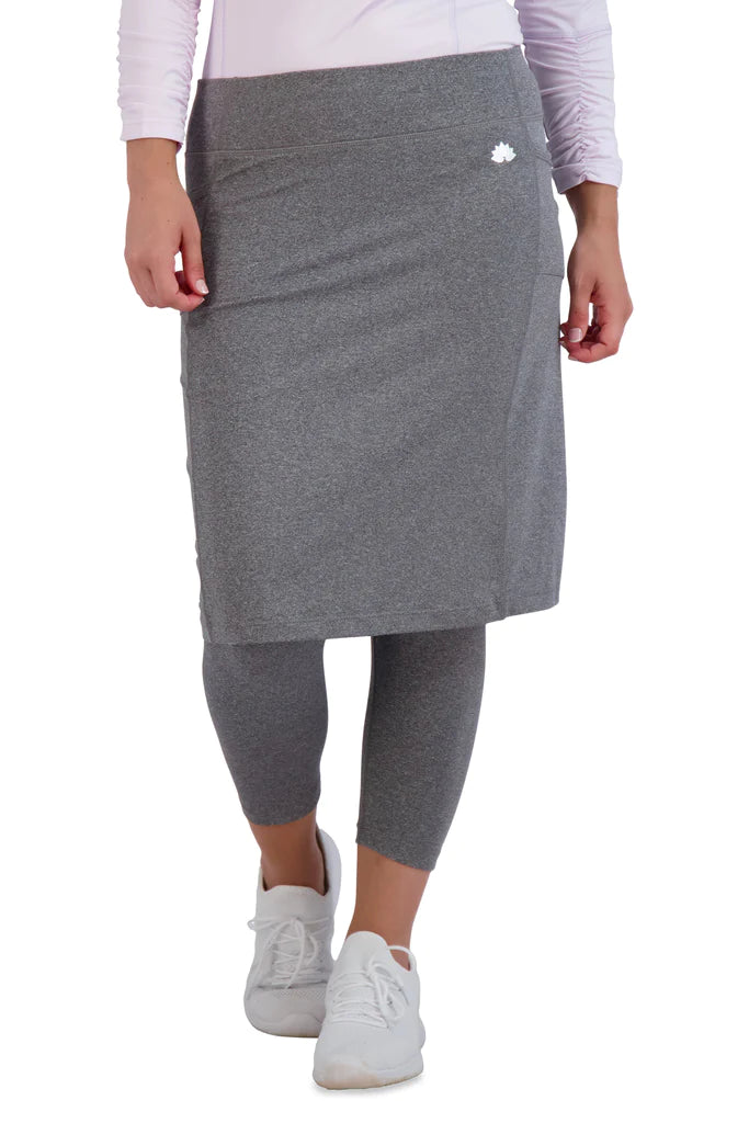 Sporty Modest Athletic Skirt with Attached 3/4 Leggings - Quick-Dry Snoga