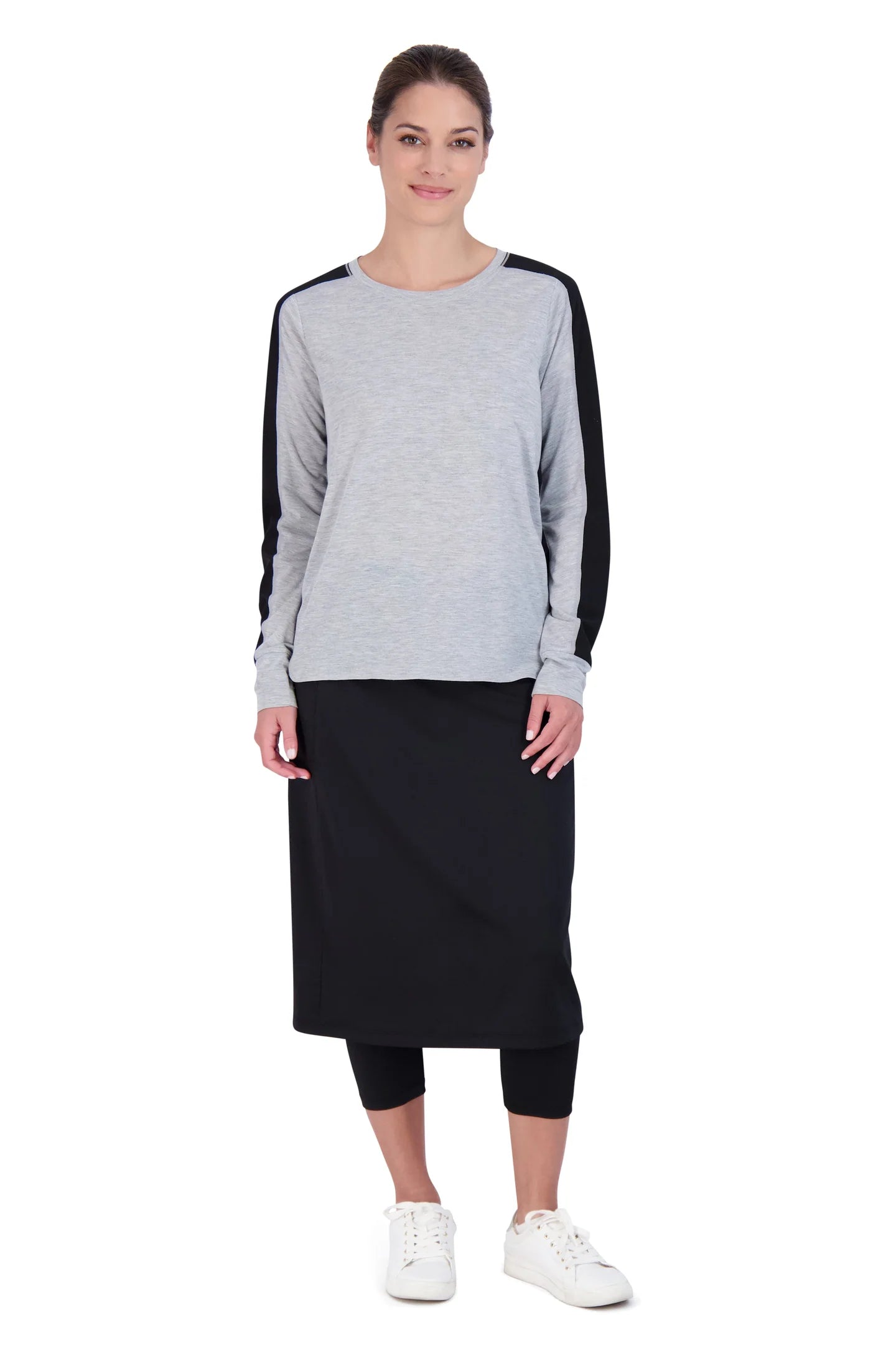 Fit Snoga: 24" Modest Swim & Sport Skirt with Attached 3/4 Leggings