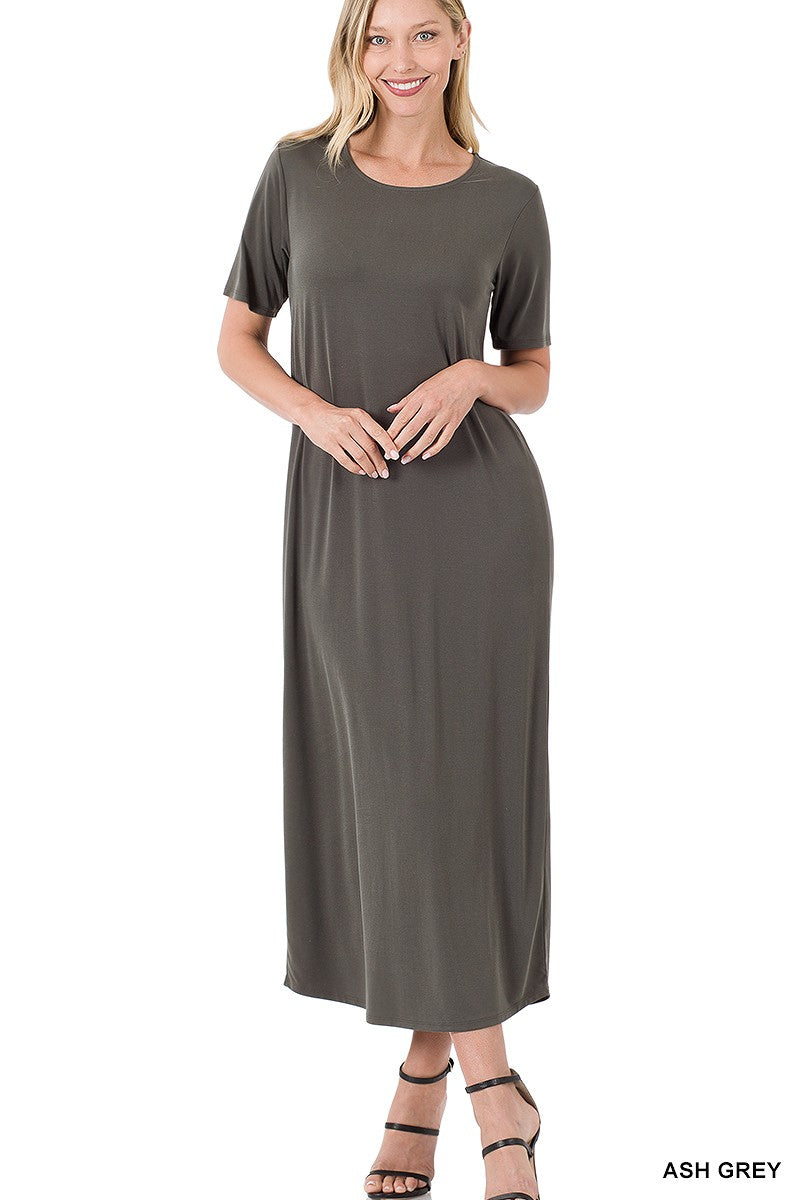 Round Neck Maxi Dress