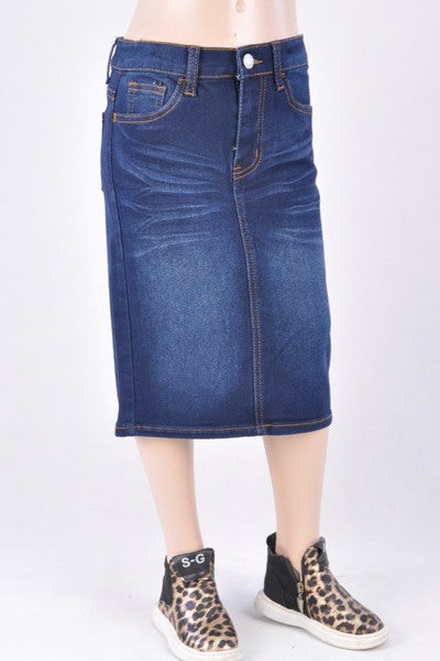 Girls Amelia Denim Skirt