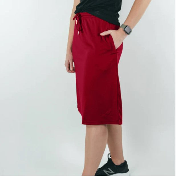 Modest Athletic Skirt with Shorts - Black Activewear Skirt
