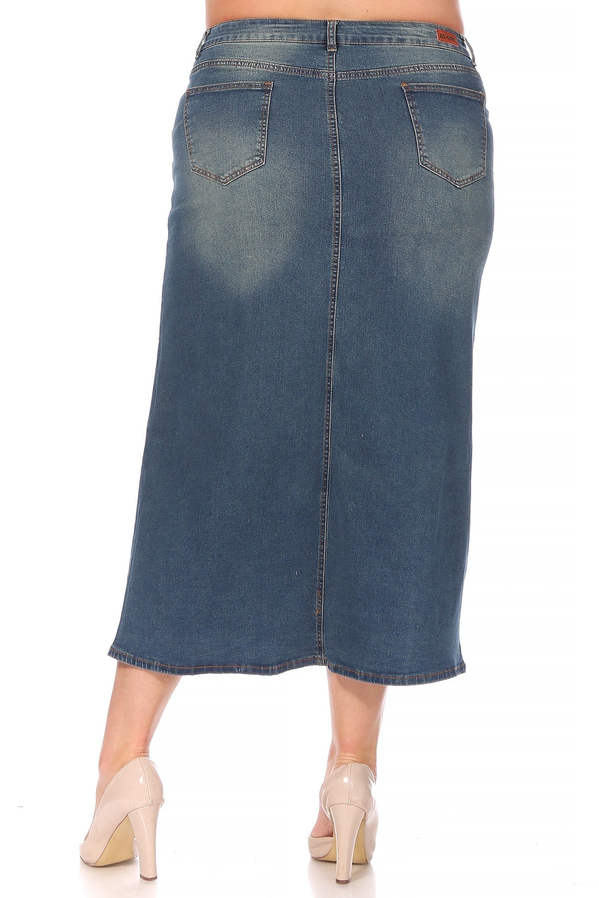 Moto Waist Maxi Denim Plus