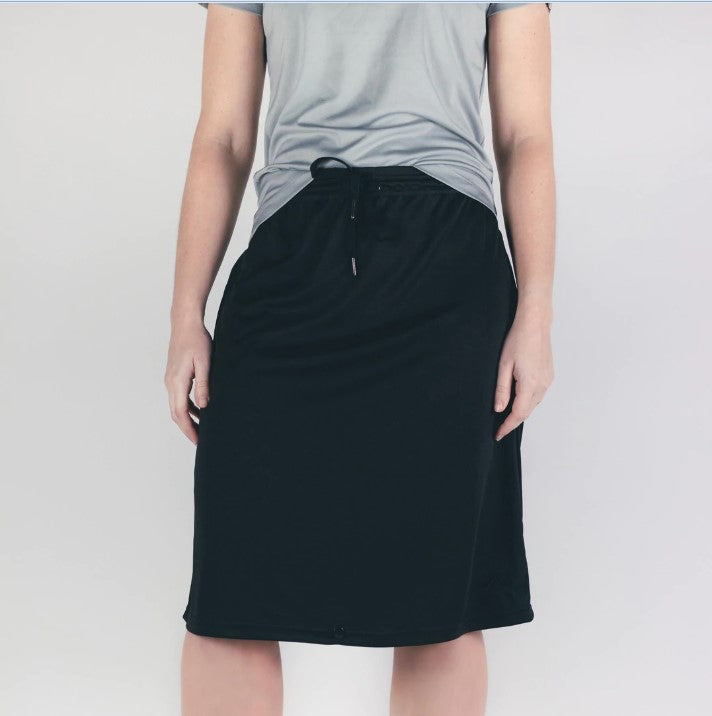 Modest Athletic Skirt with Shorts - Black Activewear Skirt