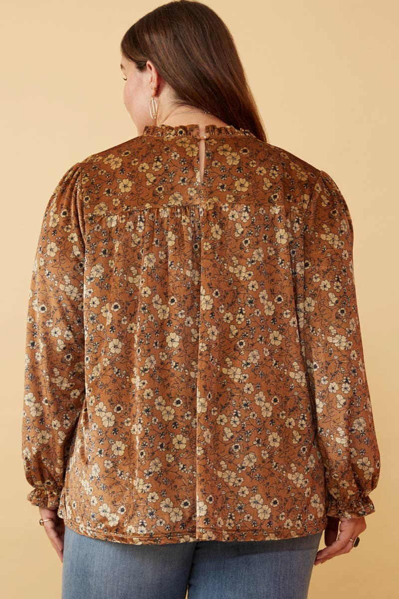 Velvet Floral Top