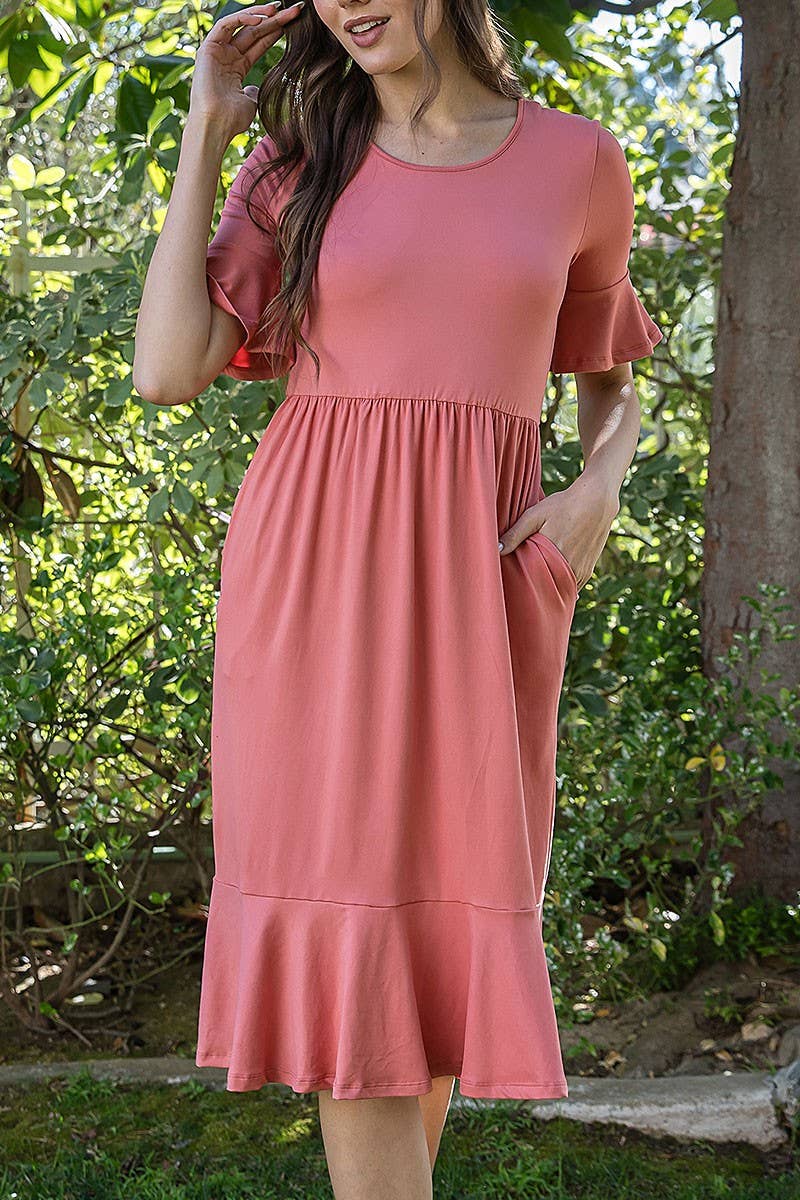 Adrianna Ruffle Dress