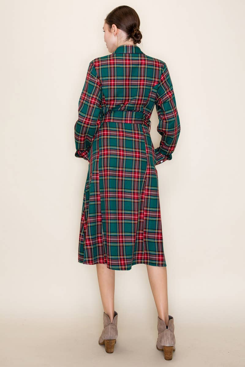 Plaid Midi Dress